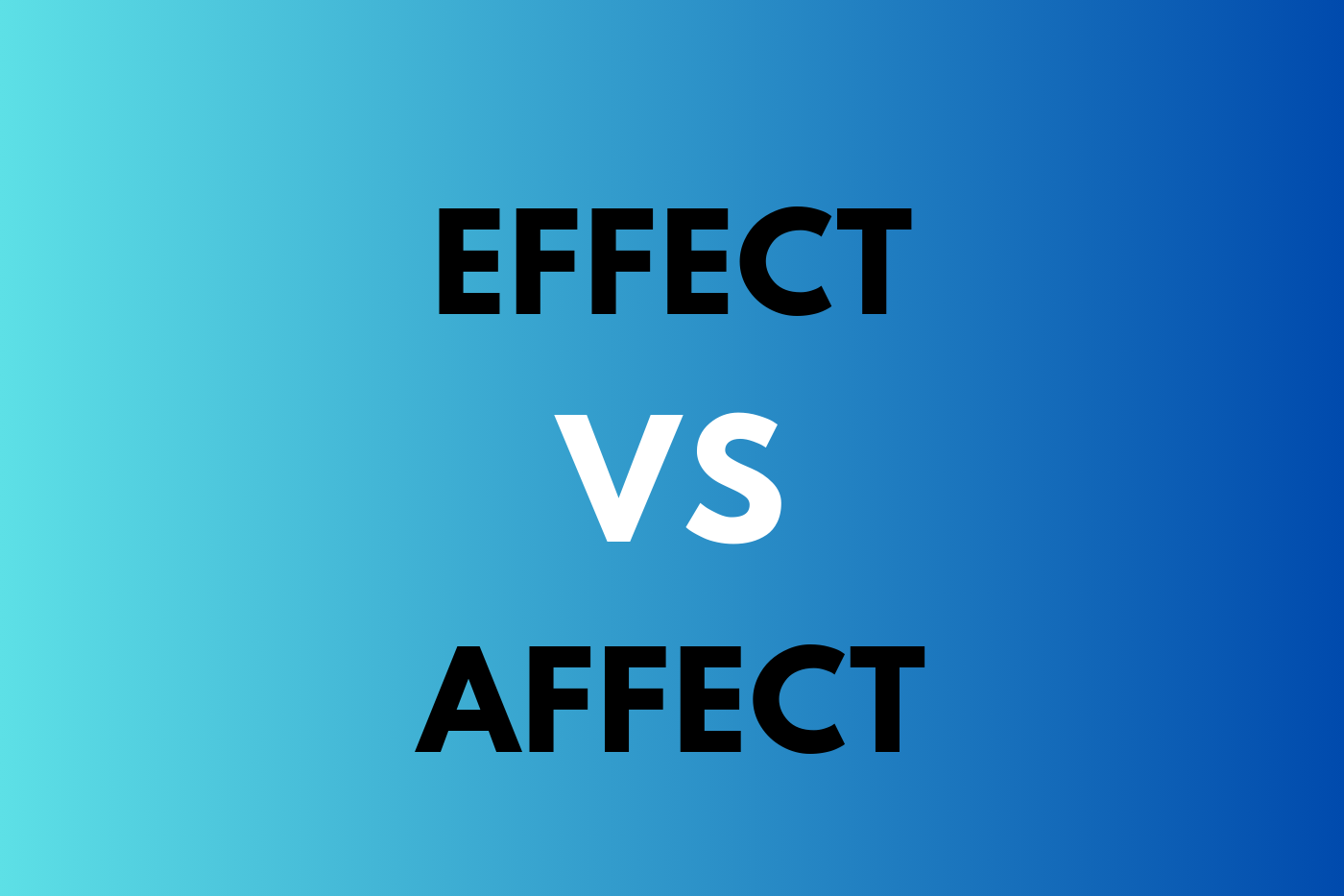 effect vs affect