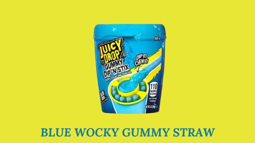 Blue Wocky Gummy Straw